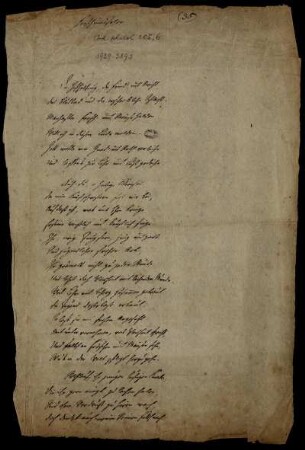 Nr. 6: Froschmäuseler [Fragment. Vers 1 - 48] (Manuskripttitel), Ohne Ort, 1775 - 1793