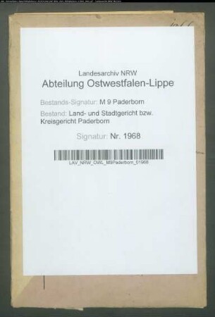 Erblasser: Göbel, Ferdinand; Erblasser: Göbel, Maria, geb. Pielsticker: