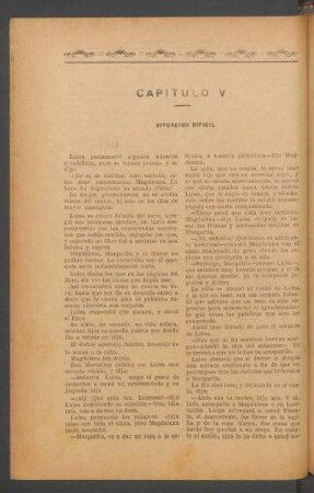 Capítulo V - Situación difícil