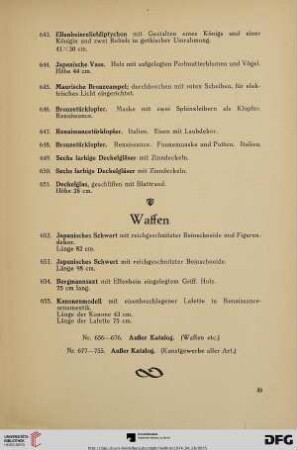 Waffen (Nr. 652-655)