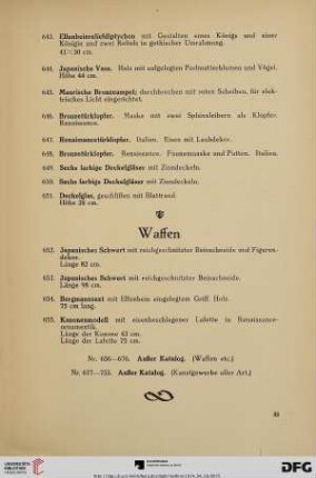 Waffen (Nr. 652-655)