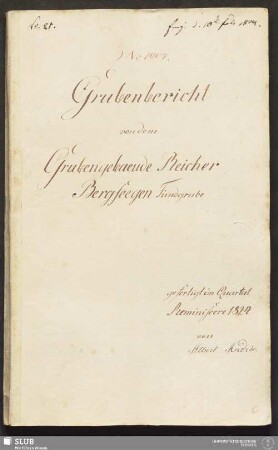 Grubenbericht von dem Grubengebaeude Reicher Bergseegen Fundgrube - 18.6565 4.