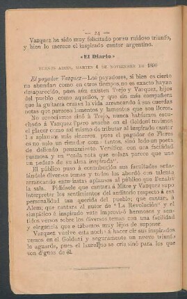 "El Diario" : Buenos Aires, martes 4 de noviembre de 1890