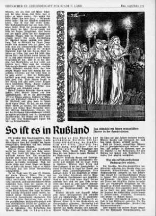 So ist es in Rußland