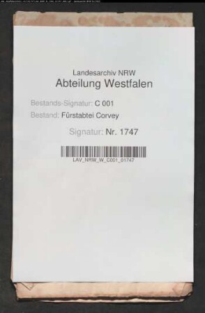 Erben Gronefeld gegen die corveysche Lehnkammer wegen der Lehngüter
