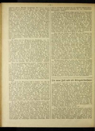 ¬Die¬ neue Zeit und wir Kriegsteilnehmer