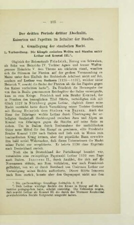 Der dritten Periode dritter Abschnitt. Kaisertum und Papsttum im Zeitalter der Staufen
