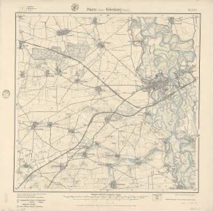 Section Pönitz - Eilenburg aus: Topographische Karte (Meßtischblätter) Sachsen