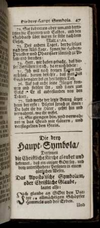 Die drey Haupt-Symbola [...]