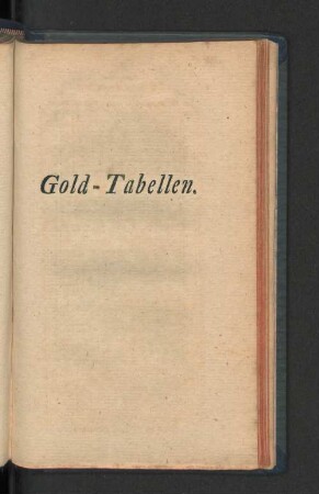 Gold - Tabellen.