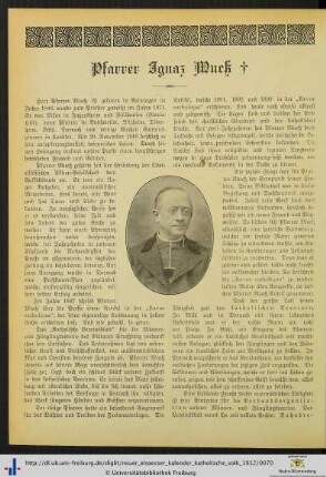 Pfarrer Ignaz Mueß †.