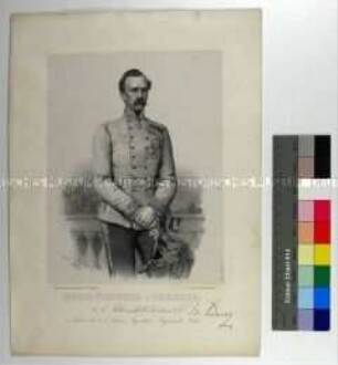 Porträt des Feldmarschall-Leutnants Moritz Freiherr von Lederer nach einer Fotografie