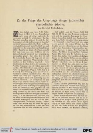3: Zu der Frage des Ursprungs einiger japanischer symbolischer Motive