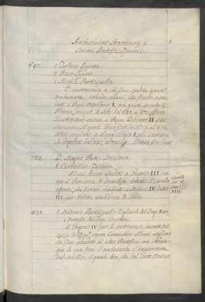 Außerordentliche Botschafter (697-1740)