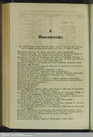 F. Botenbericht