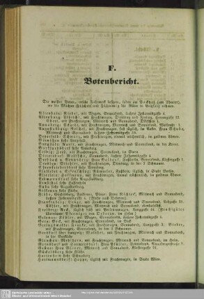 F. Botenbericht