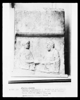 Attische Grabstele des Demarchos und Pitophanes