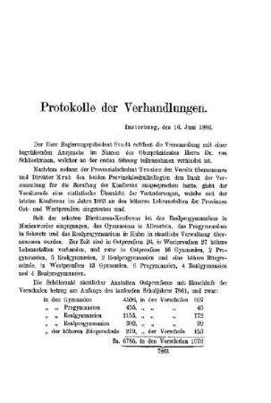 Eröffnungssitzung : [Protokolle der Verhandlungen]