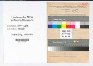 Entnazifizierung Heinrich Hartstang, geb. 10.06.1899 (Arbeiter)