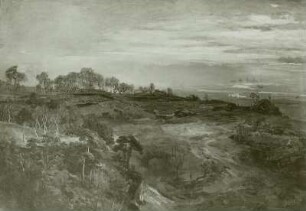 Dresdner Heide : Christian Friedrich Gille (1805-1899). Dresdner Heide. Öl auf Pappe, 55,3 x 78,6 cm. Verwalter, Gemäldegalerie Alte Meister