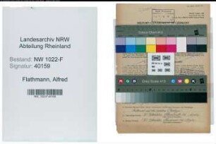 Entnazifizierung Alfred Flathmann , geb. 11.10.1908 (Kaufmaennischer Angestellter)