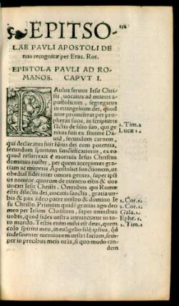 Epistola Pauli Ad Romanos.
