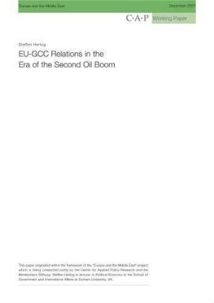 EU-GCC relations in the era of the second oil boom