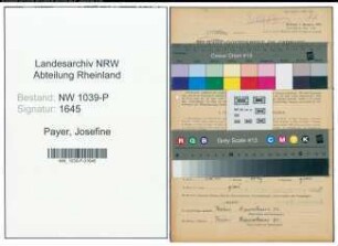 Entnazifizierung Josefine Payer , geb. 03.12.1897 (Soufleuse)