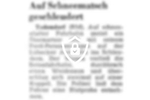 Auf Schneematsch geschleudert