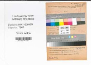 Entnazifizierung Anton Didam, geb. 27.08.1899 (Kaufmann)