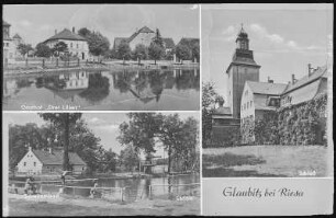 Glaubitz. Gasthof, Schloss und Schwimmbad