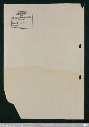 Geschäftsordnung für die Kasse des Bürgerhospitals der Dr. Senckenbergischen Stiftung