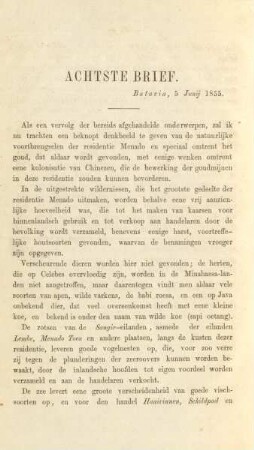 Achtste brief. Batavia, 5 Junij 1855