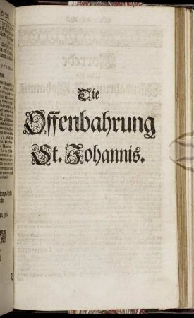 Die Offenbarung St. Johannis.
