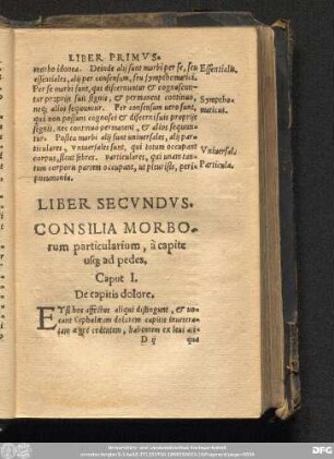 Caput I. De capitis dolore.
