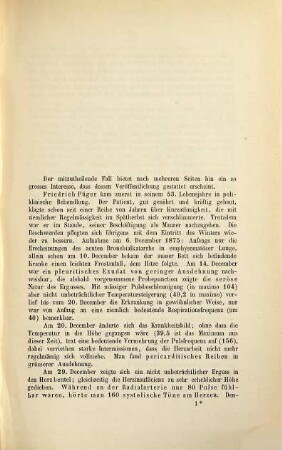Casuistischer Beitrag zur Lehre von der Tuberculose