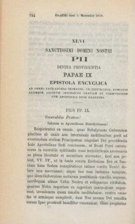 724-735 Enzyklika vom 1. November 1870