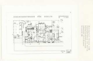 Jugendgästehaus für Berlin, Berlin-Charlottenburg (Diplomarbeit bei Willy Kreuer): Grundriss Erdgeschoss 1:200