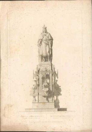 "Monument Kaiser Carls IV. Errichtet zu Prag Anno 1848."