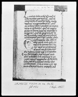 Psalterium cum Canticis — Initiale L und C, Folio 143verso