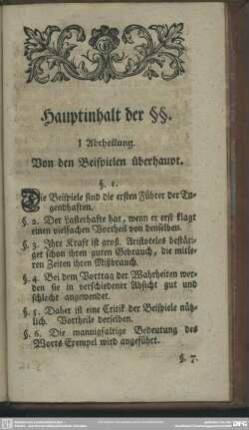Hauptinhalt der §§