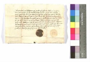 Mertlein und Hofwart von Sickingen: Schuld und Zinsen; Siegel: Mertin von Sickingen.