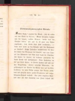 Siebenundzwanzigster Abend.