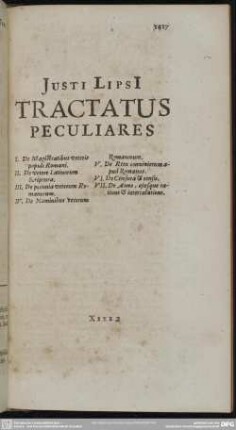 Tractatus Peculiares