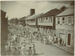 Straßenszene aus St. Kitts