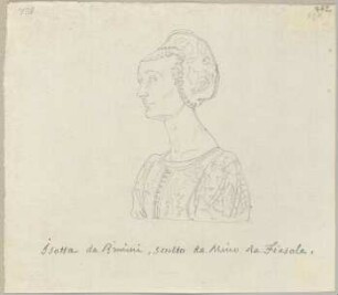 Eine Mamorbüste von Isotta von Rimini