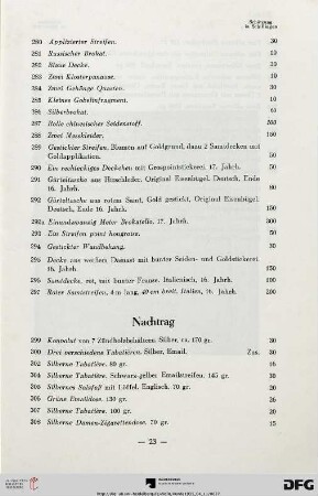 Nachtrag (Nr. 299-319)