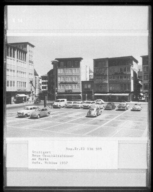 Stuttgart, neue Geschäftshäuser am Markt