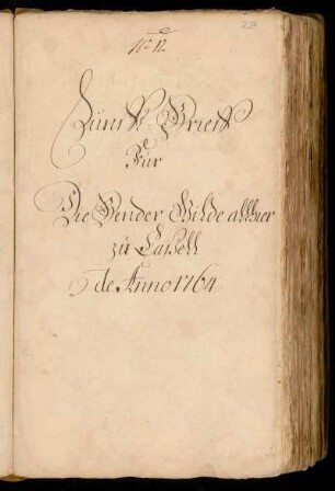 No. 12 Bender Gilde allhier zu Caßell de Anno 1764.