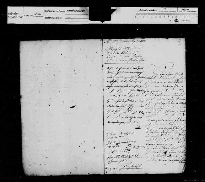 Verpachtung der Hecken, Schlagbäume und Gartentüren bei den Pachtländereien